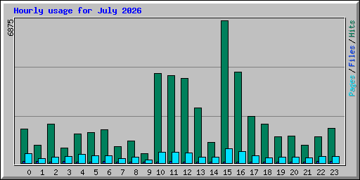 Hourly usage for July 2026